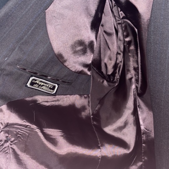 Men’s Black 2 piece suit (or sold separately if so wanted) By Mappelli De Milano - Picture 4 of 13